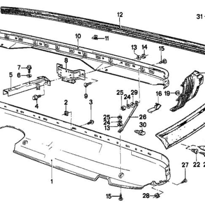 BMW 7-Serie E23 Bumper Achter